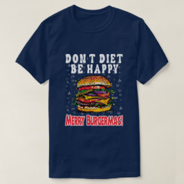 Amusant Hamburger de Noël Design T-shirt homme