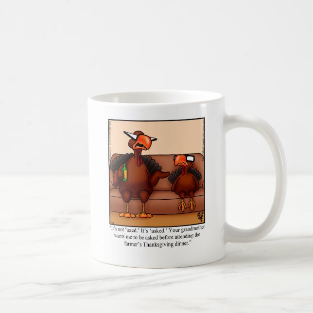 Amusant Humour Thanksgiving Mug (Droite)