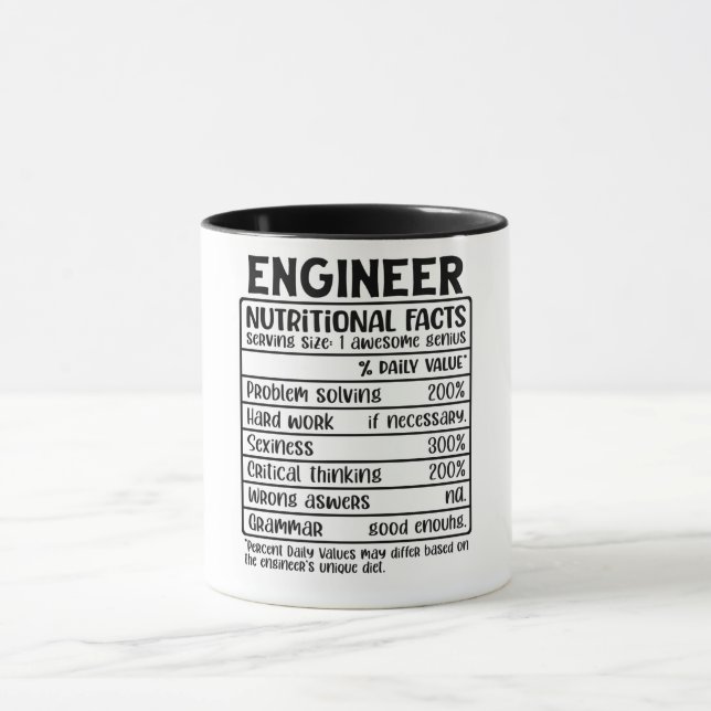 Amusant Ingénieur Mug (Centre)