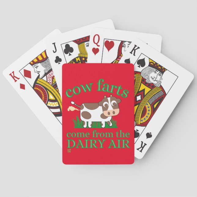 amusant jeu de cartes "COW FARTS..." (dos)