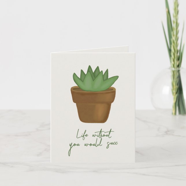 Amusant Jeu Succulent Carte Anniversaire (Devant)
