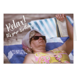 Amusant Joyeux Anniversaire Relaxant sur la plage