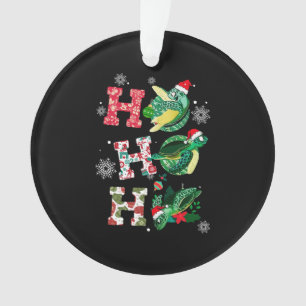 Amusant Joyeux Noël HO HO HO Turtle Père Noël