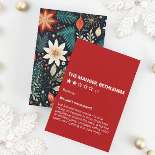 Amusant Le Manger Bethlehem Avis Carte de Noël