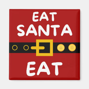 Amusant Manger Père Noël Manger Aimant
