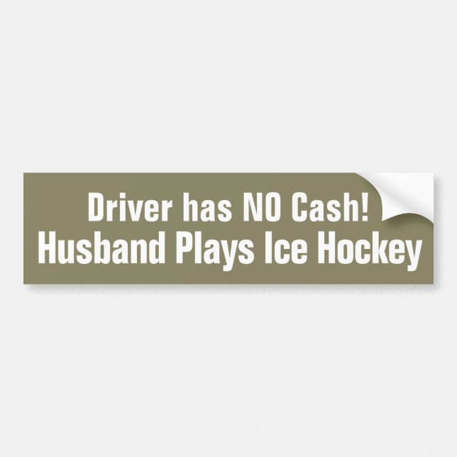 Amusant, Mari Joue Sticker Bumper De Hockey Sur Gl (Devant)