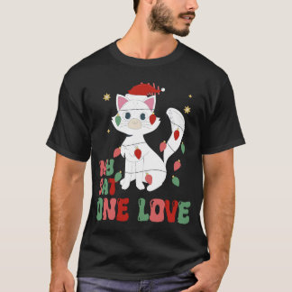 Amusant Noël amoureux des chats design T-shirt