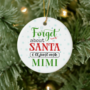 Amusant Oublier MIMI Grand-mère Noël Ornement