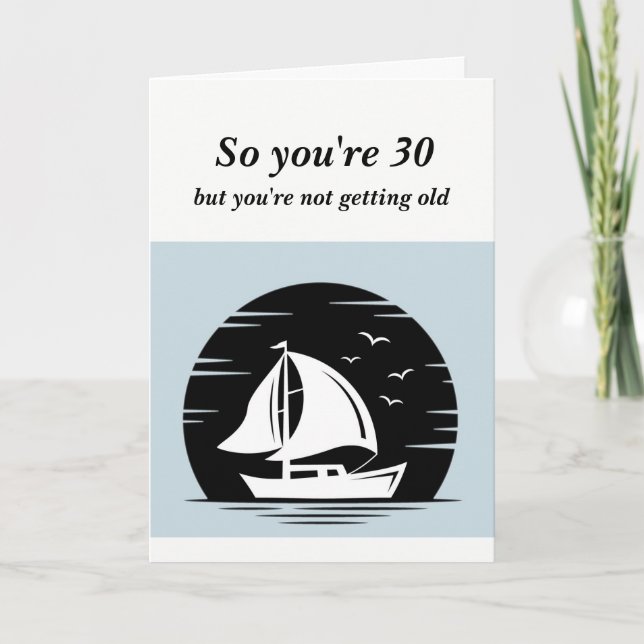 Amusant Pas Obtenir Vieux 30e Anniversaire Carte L (Devant)