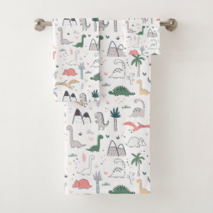 Amusant Pastel Dinosaur Motif de scène