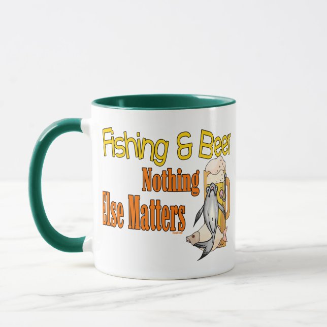 Amusant Pêche Mug Pêche Humour Pêche Bière (Gauche)
