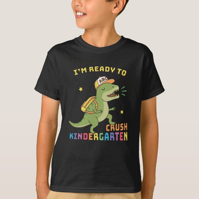 Amusant Prêt À Écraser Le T-Shirt Dinosaure Du Jar (Devant)