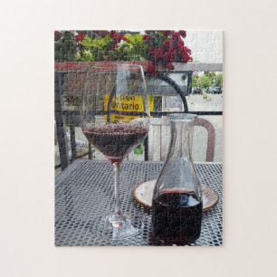 Amusant ! Puzzle - Verre de vin sur Patio