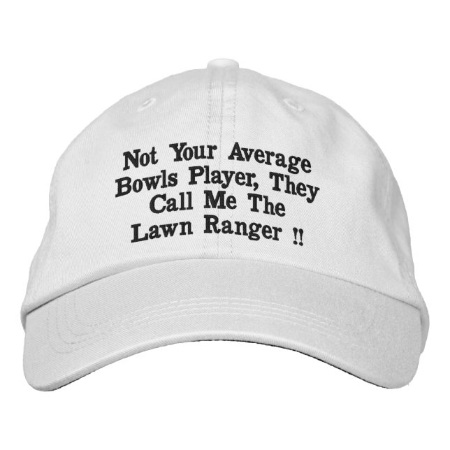 Amusant Ranger de pelouse Bowls, Casquette brodé (Devant)