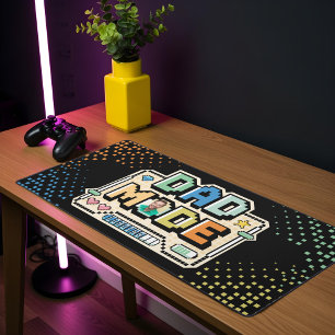 Amusant Retro Pixel Niveau Haut Papa Joueur