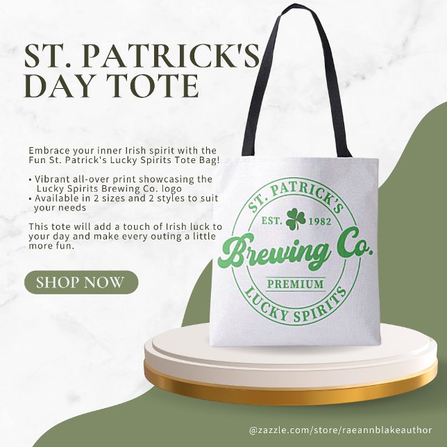 Amusant Sac fourre-tout des Lucky Spirits St. Patr (Créateur téléchargé)