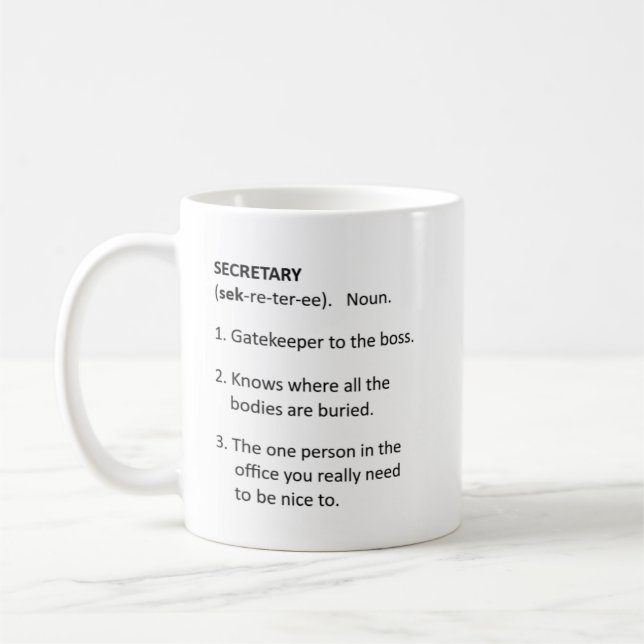 Amusant Secrétaire Mug (Gauche)