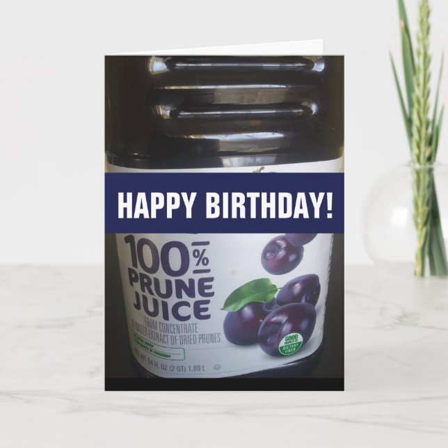 AMUSANT SUR LA COLLINE CARTE DE JUS D'ANNIVERSAIRE (Devant)