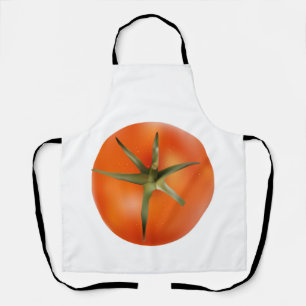 Amusant tablier de cuisine à la tomate rouge.