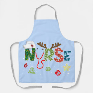 Amusant tablier de Noël de l'infirmière.