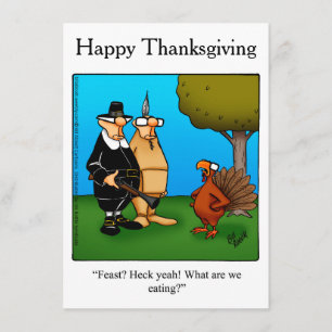 Amusant Thanksgiving "Feast Heck Yeah" Invitations