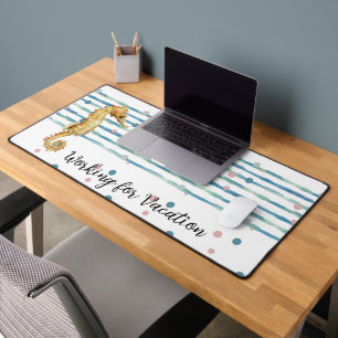 Amusant "Travailler pour les vacances", Hippocampe