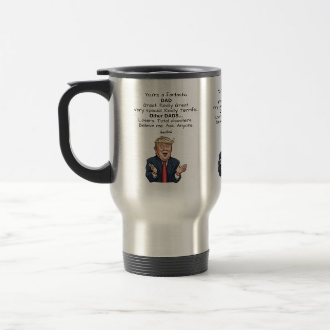 Amusant Trump Fête des pères Travel Mug (Gauche)
