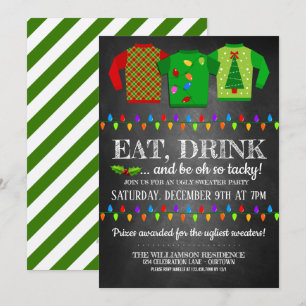 Amusant vilain Noël Sweater Party Invitation