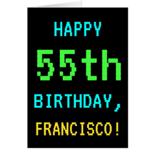 Amusant Vintage / Retro Jeu vidéo Look 55e anniver