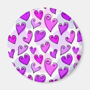 Amusant Violet Saint Valentin aimant le coeur