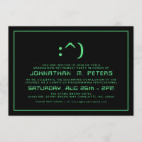 Amusant Visage Minimal Programmer Invitation de gr