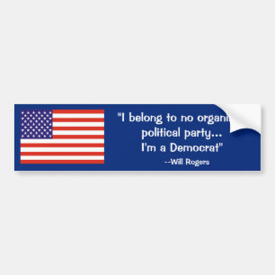 Amusant Will Rogers Bumper Sticker