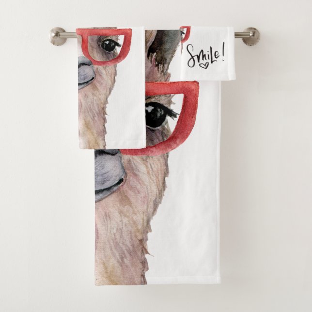 Amusante aquarelle Llama (En situation)