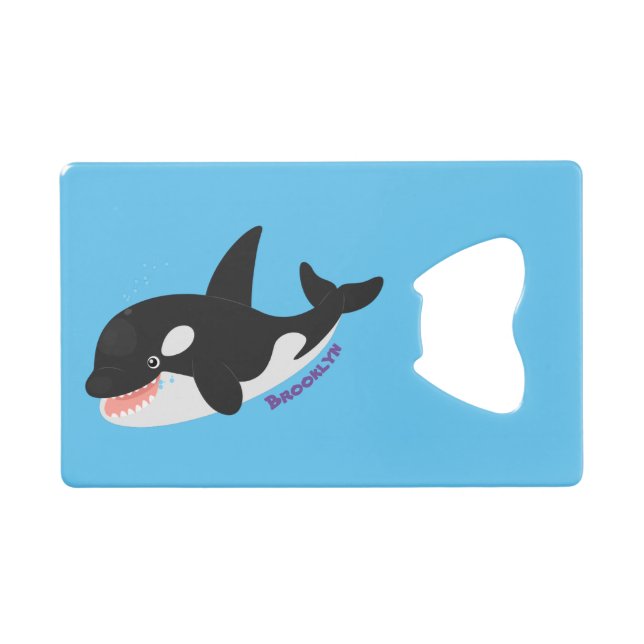 Amusante baleine orque mignonne dessin animé (Devant (Horizontal))