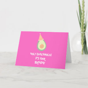 Amusante carte d'anniversaire Avocado