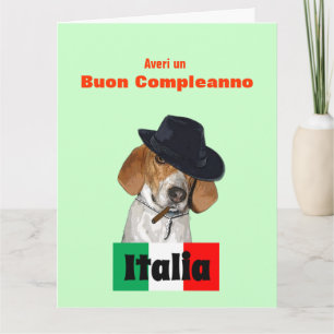 Amusante carte de chien de Charley Mobster Italien