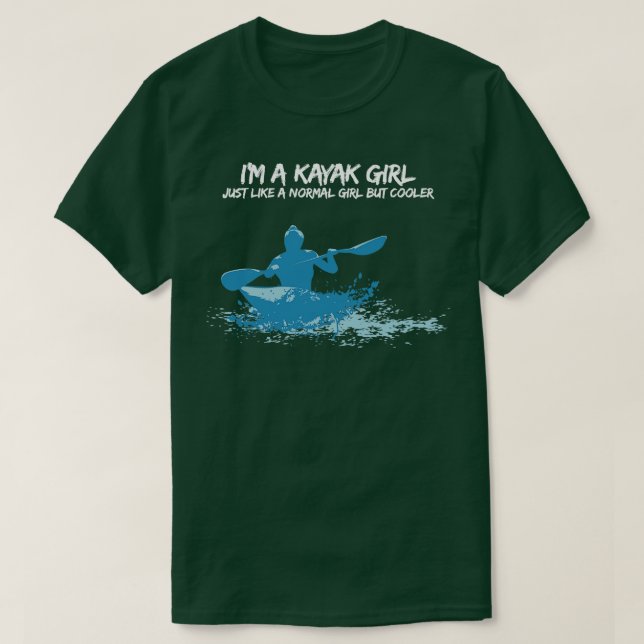 Amusante et cool Kayak fille TShirt ou cadeau (Design devant)