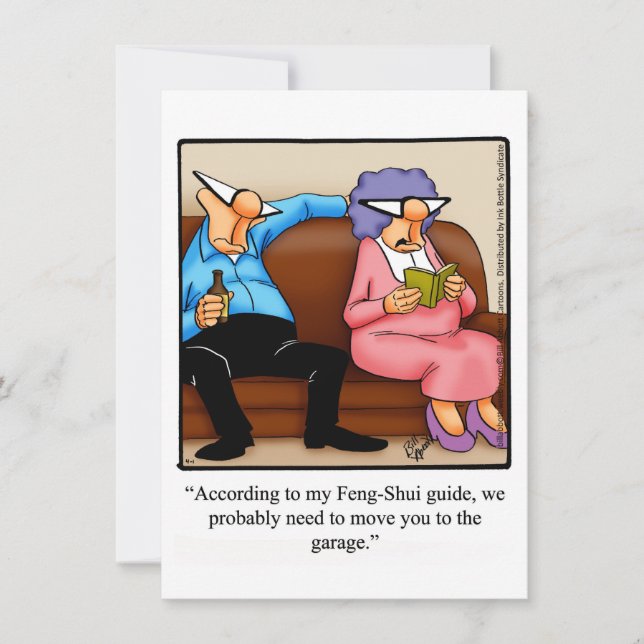 Amusante "Feng-Shui" Anniversaire Invitations du P (Devant)