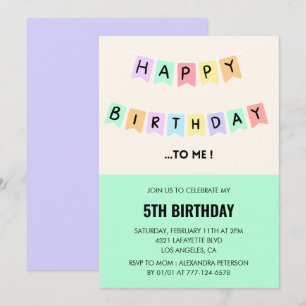Amusante invitation de 5ème anniversaire Joyeux an