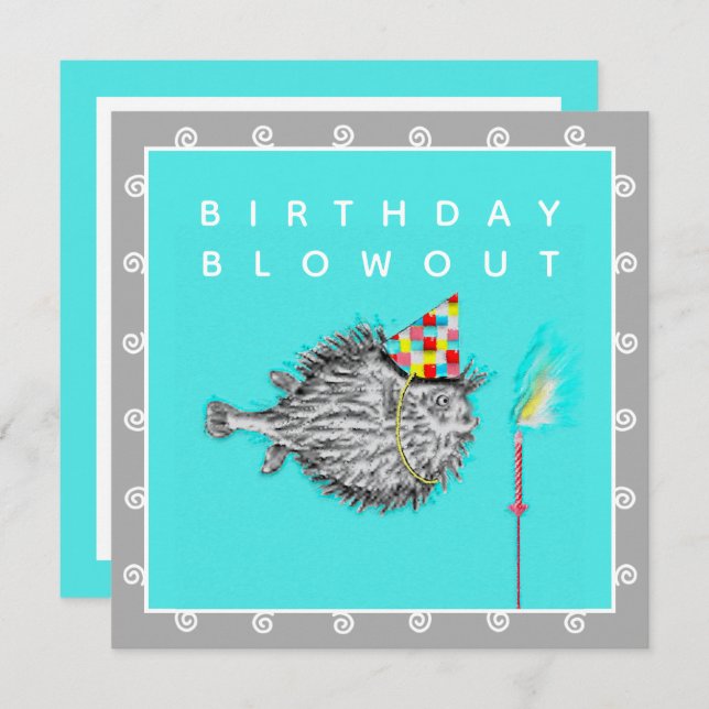 Amusante Invitation de fête d'anniversaire (Devant / Derrière)