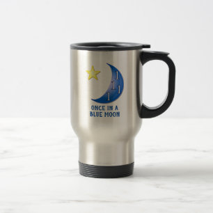 Amusante Lune Bleue Personnalisable Mug Voyage