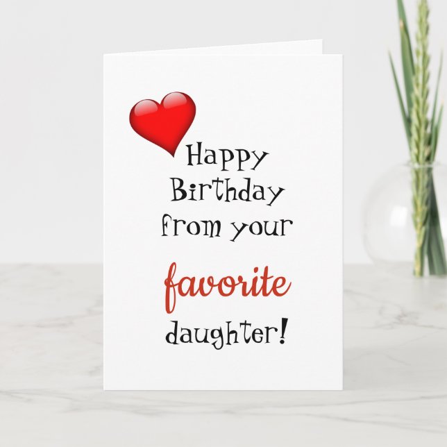 Amusante Maman Mère Carte Anniversaire Favorite fi (Devant)