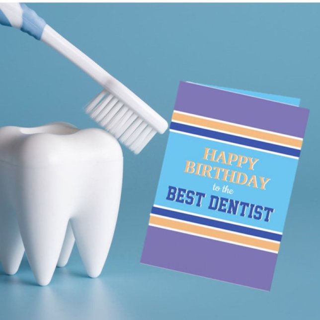 Amusante meilleure dentiste Bonne carte d'annivers (Créateur téléchargé)