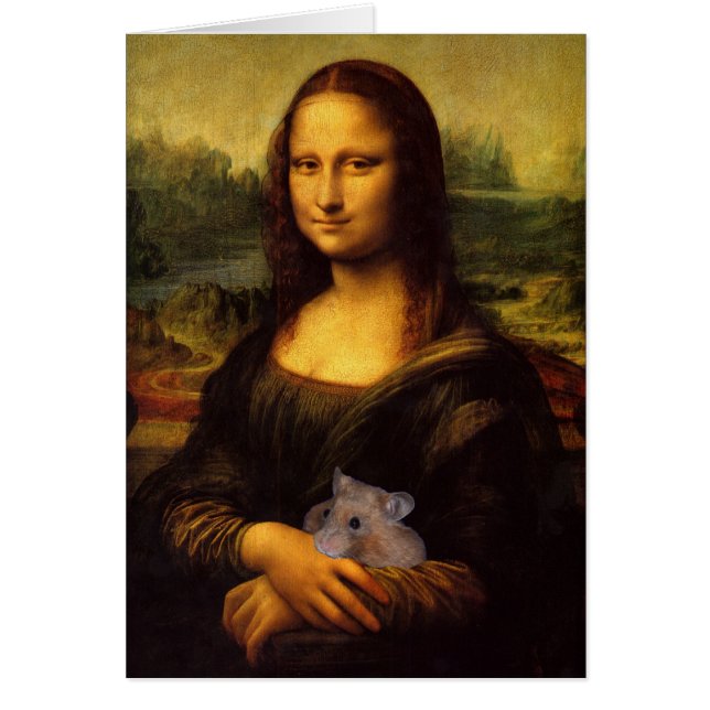 Amusante Mona Lisa Avec Hamster Doux (Devant)