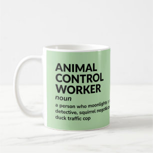 Amusante Mug cadeau du travailleur en contrôle ani