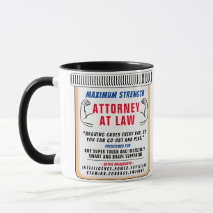 Amusante Mug de cadeaux de procureur personnalisé