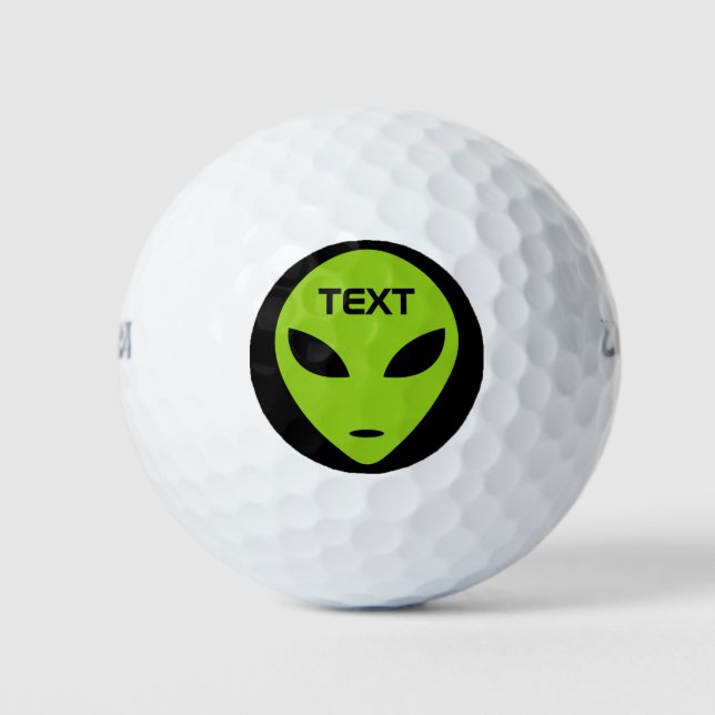 Amusante tête alien verte sur mesure jeu de balle  (Devant)
