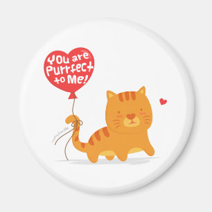 Amüsante Wortspiel Liebe Humor Süße Kätzchen Katze Magnet