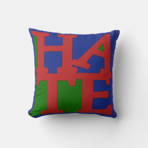 Amüsantes Pop-Art-Kissen "HASS" Kissen