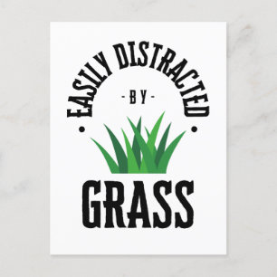amüsantes Rasengras Postkarte
